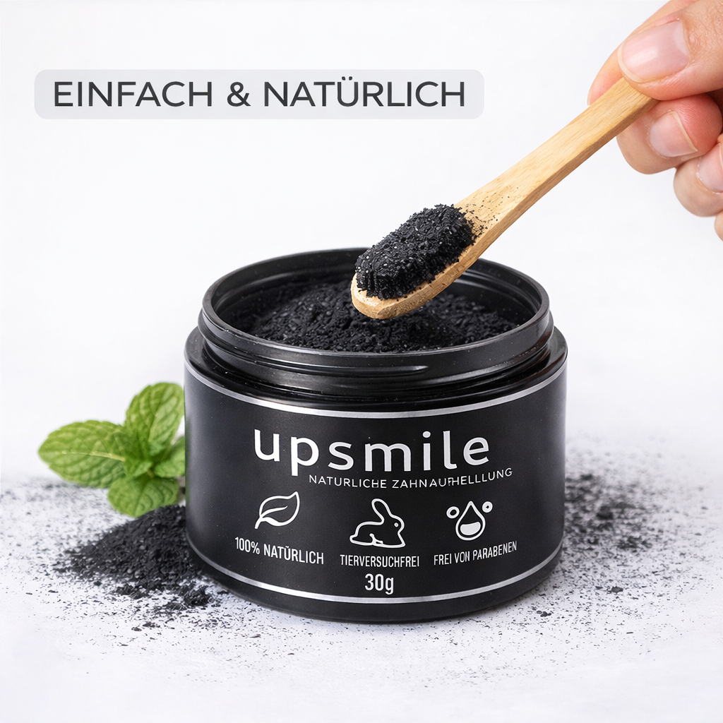 UpSmile Aktivkohle zur natürlichen Zahnaufhellung

